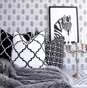 ELCE black and white cushions 3